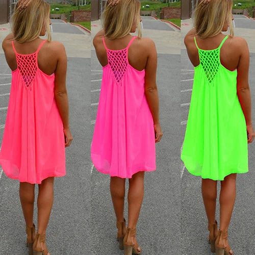 Sleeveless, Backless Beach Dress