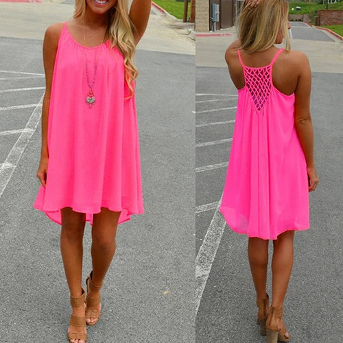 Sleeveless, Backless Beach Dress