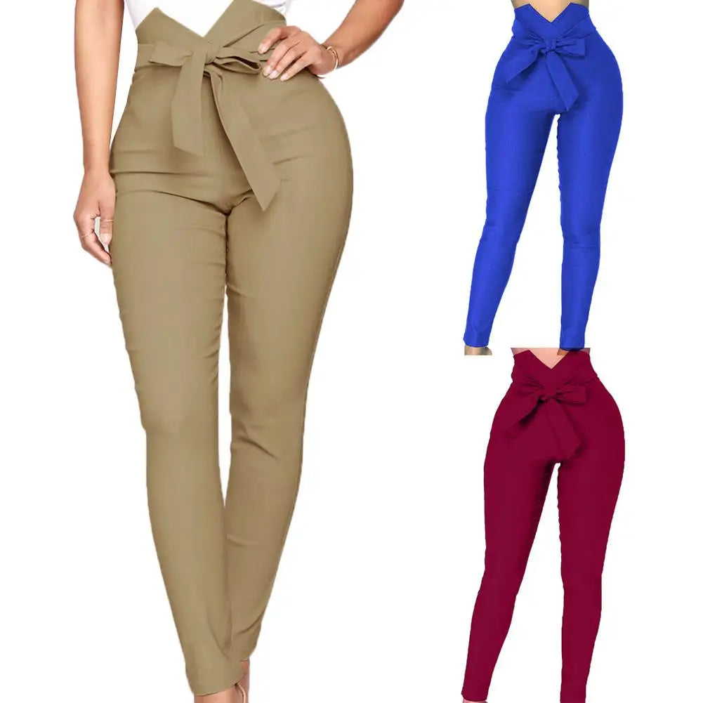 High Rise Slim-Fit Pants