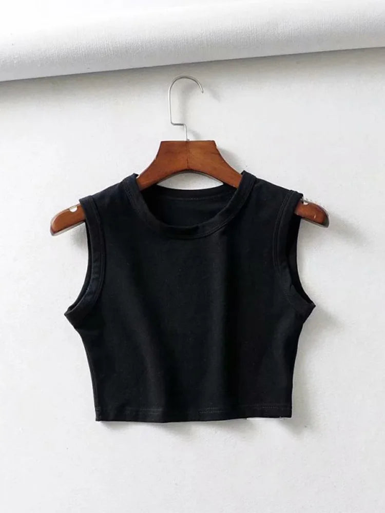 summer vintage white crop tops women biker black punk sexy tank top korean streetwear cropped sleeveless top feminino