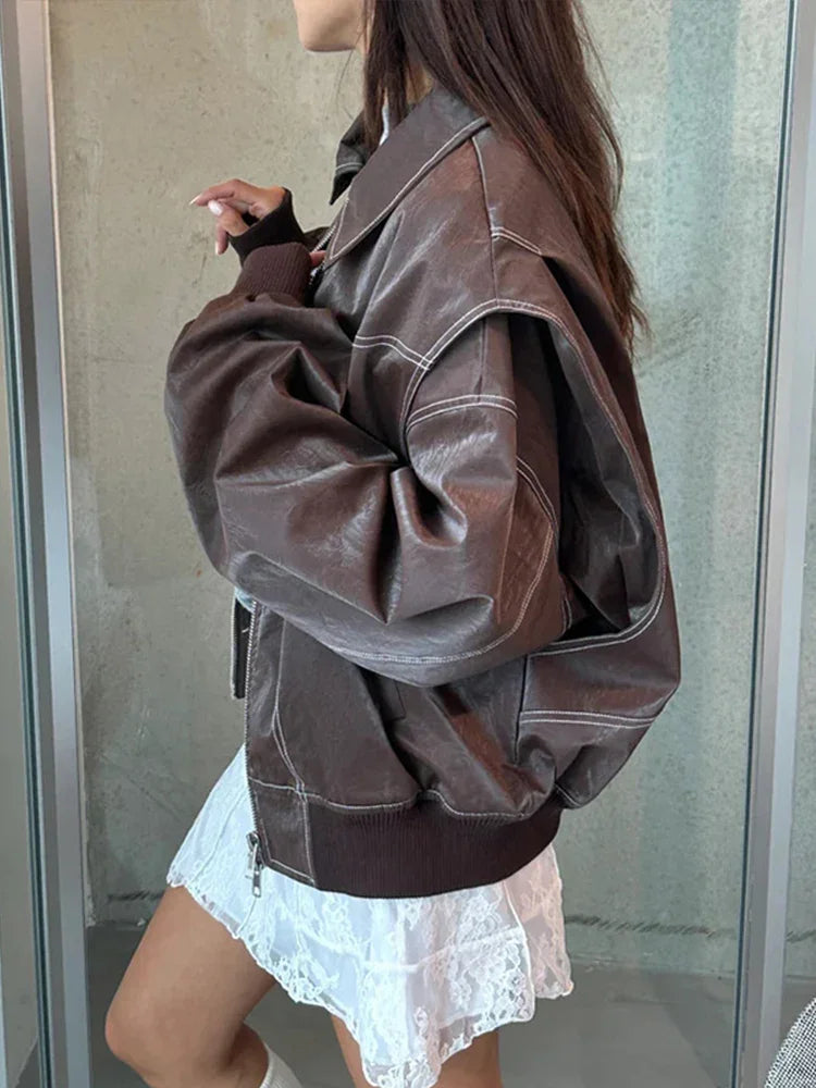 Leather Zipper Jacket