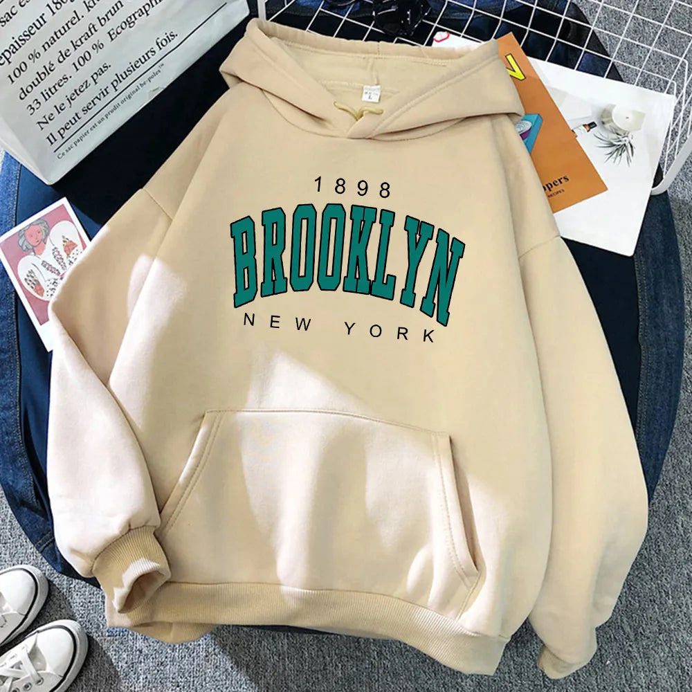 1898 Brooklyn New York Printed Women Hoodies