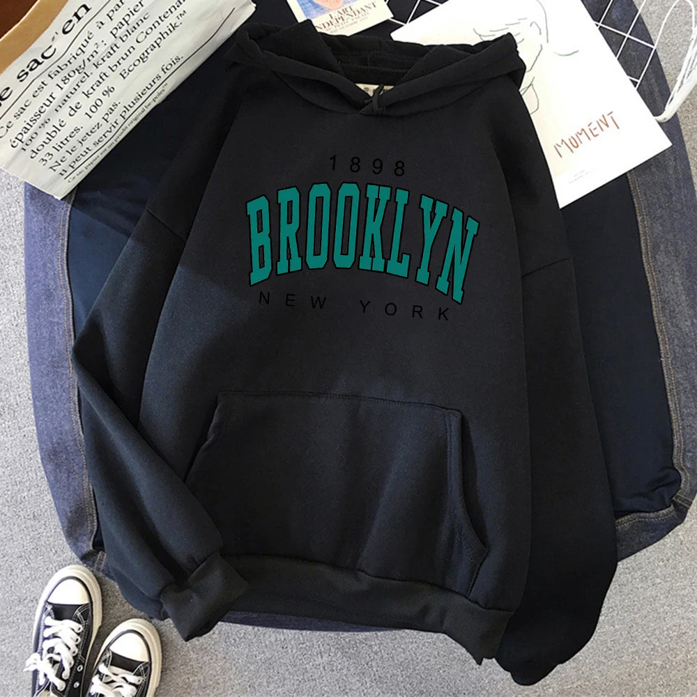 1898 Brooklyn New York Printed Women Hoodies