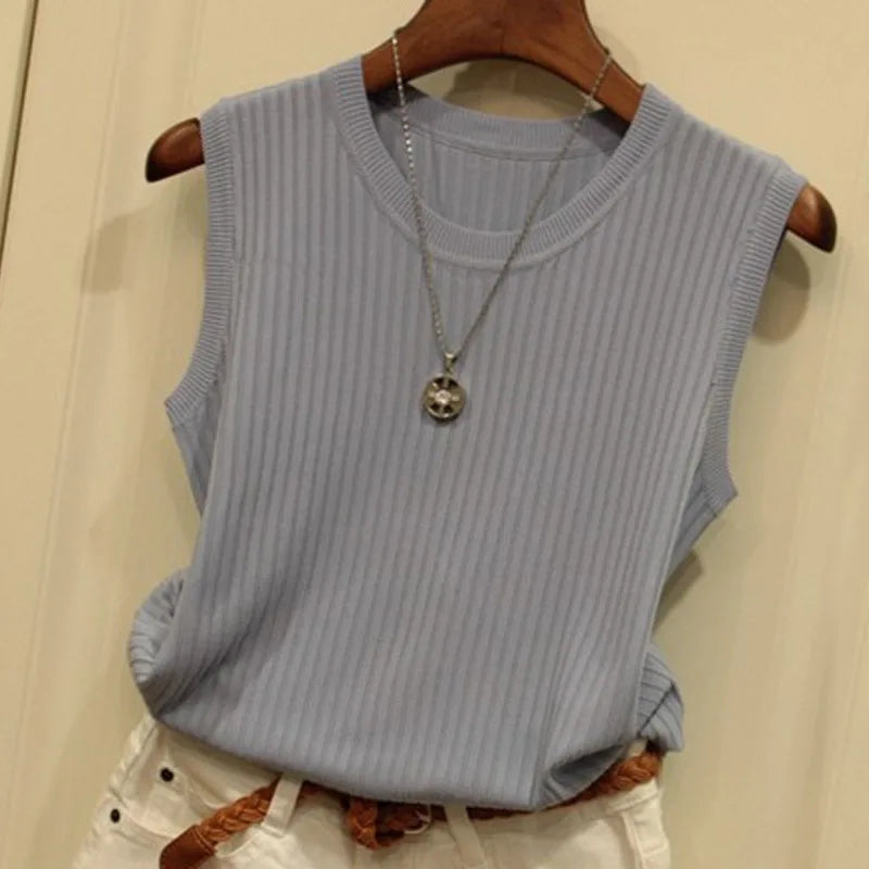 Sleeveless Thin Blouse