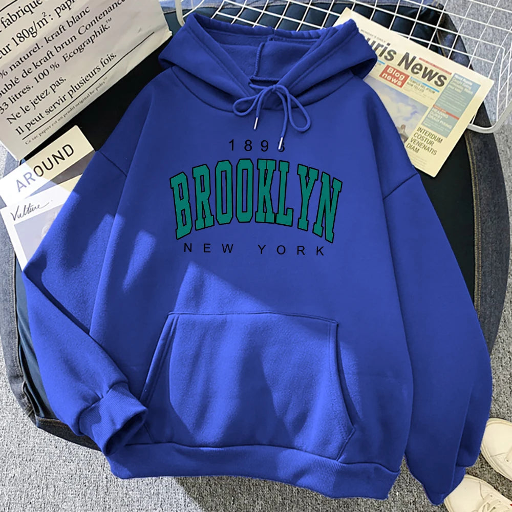 1898 Brooklyn New York Printed Women Hoodies