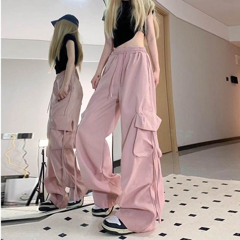 Y2K Cargo Pants - Oversized Wide Leg Sweatpants