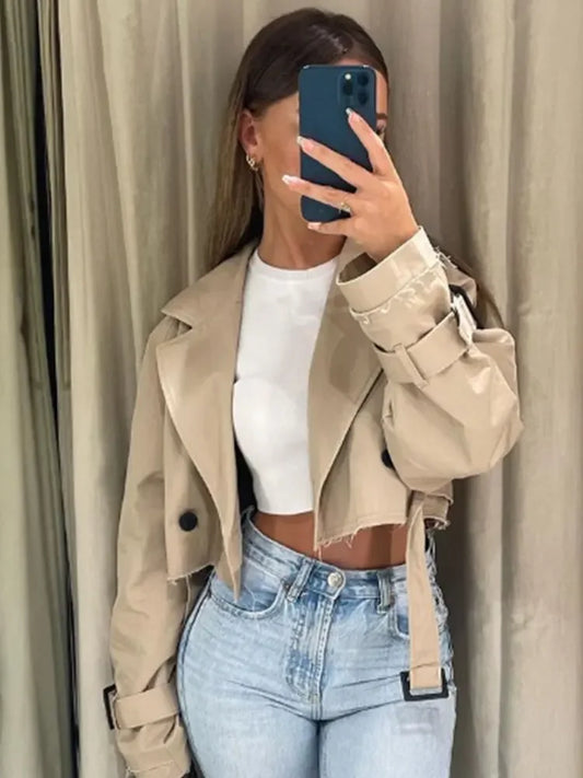 Cropped Trench Jacket