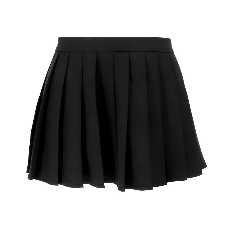 Sexy Mini Skirt Women New Summer Black Fashion Zipper Partywear Casual Slim Pleated Skirt Elegant Versatile Female A-Line Skirt