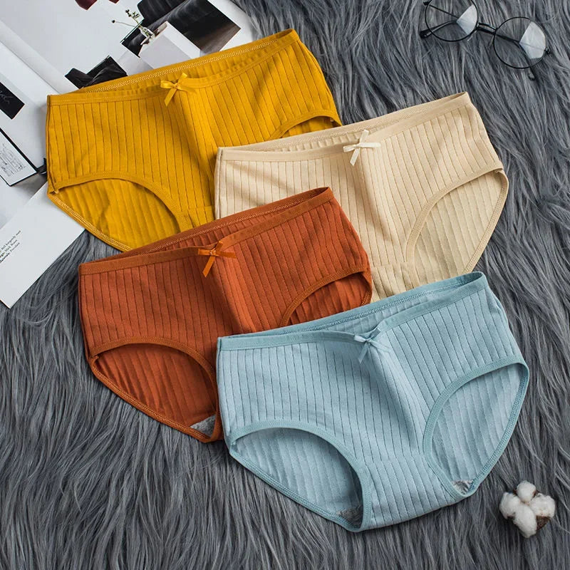 Women Cotton Underwear Seamless Panties Sexy Panty Female Breathable Solid Color Underpants Girls' Lingerie Briefs