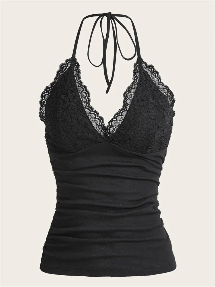 Black Lace Tank Top