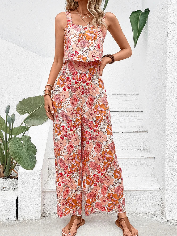 Backless Wide Leg Jumpsuit