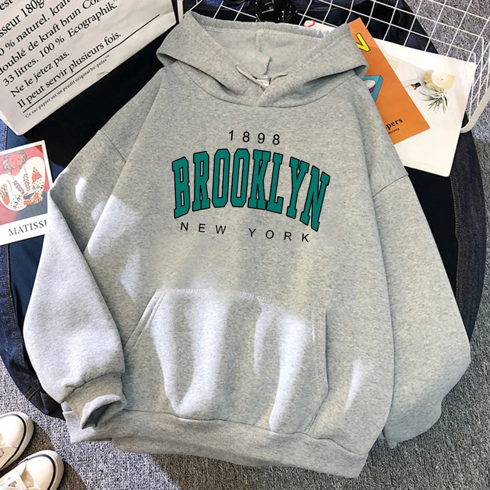 1898 Brooklyn New York Printed Women Hoodies