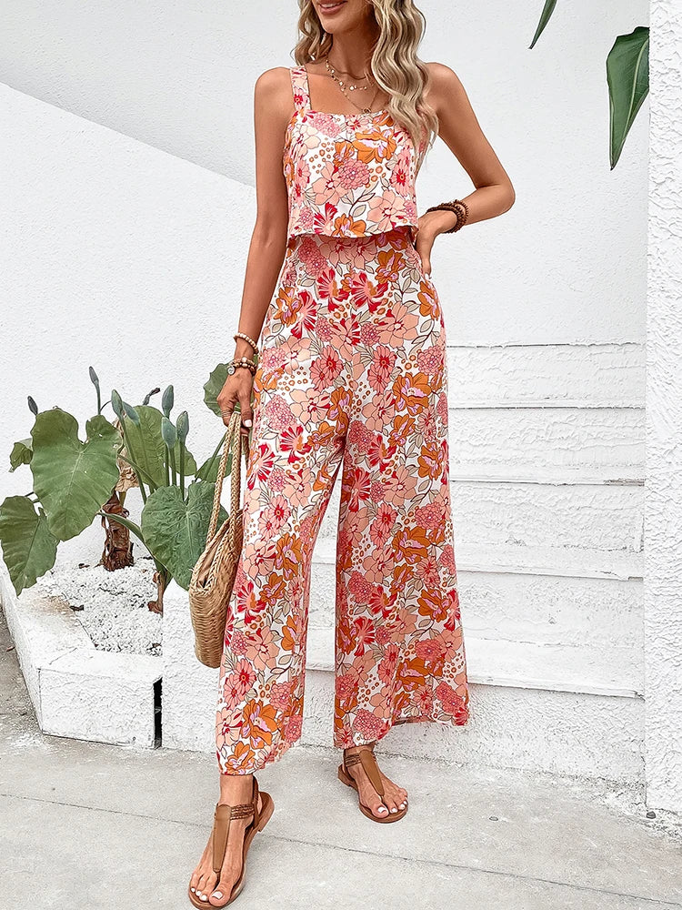 Backless Wide Leg Jumpsuit