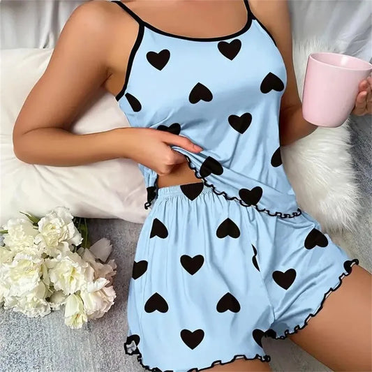 Heart-Shaped 2 Piece Pajama Sets