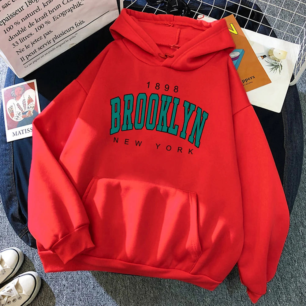 1898 Brooklyn New York Printed Women Hoodies