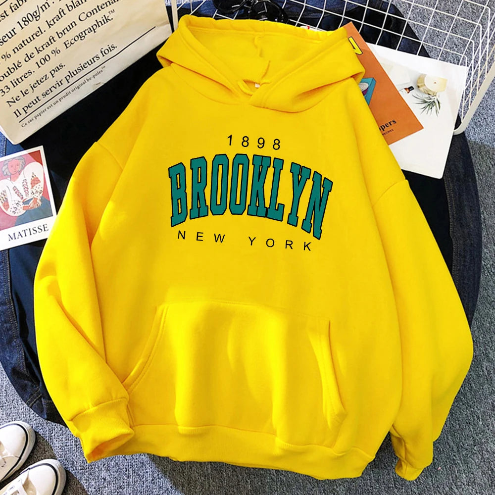 1898 Brooklyn New York Printed Women Hoodies