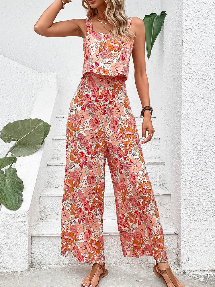 Backless Wide Leg Jumpsuit